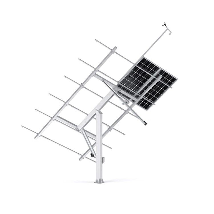 Sistema de Montagem de Rastreador Solar de Eixo Duplo de 8 Painéis e 4KW com Controlador GPS Personalizável Kit de Rastreadores Solares para Uso Doméstico