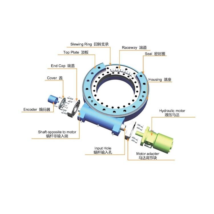 SE9 High Precision Low Noise Dual Axis Solar Tracking System 15000 Nm Normal Slewing Drive Industrial  with DC Motor