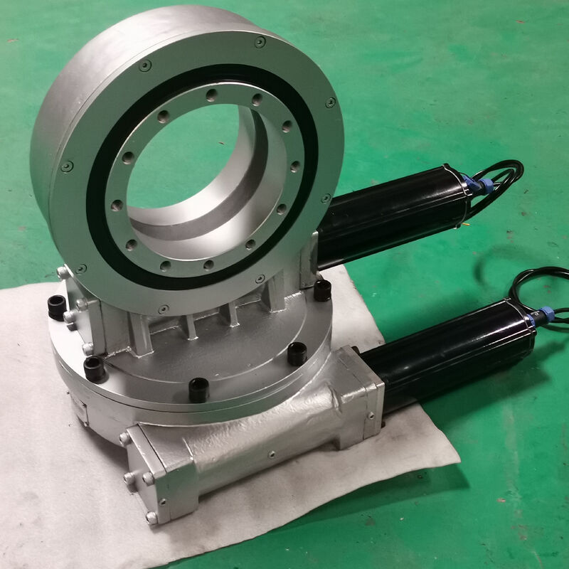 SDE9 24V DC Motor Dual Axis Slew Drive Hot Sale Slewing Bearing for Solar Tracking System 14000Nm Output Torque